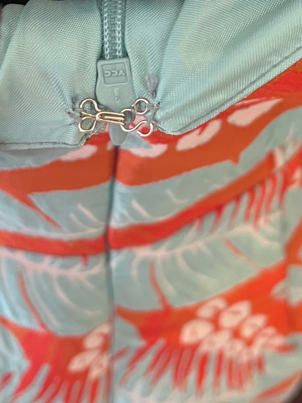 ASOS Tropical Leaf Jacquard Off Shoulder Mermaid Midi Dress Coral Turqoise Sz 4 - Picture 16 of 16